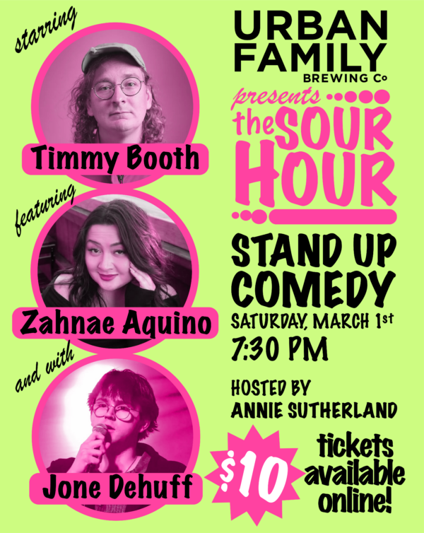 The Sour Hour: A Monthly Comedy Event Presented by Urban Family Brewing Co.